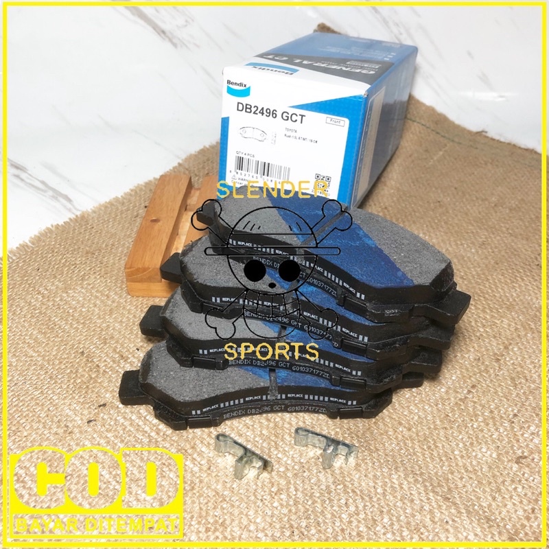 BRAKE PAD ALL NEW RUSH BENDIX - KAMPAS REM DEPAN ALL NEW RUSH TERIOS BENDIX DB 2486 GCT