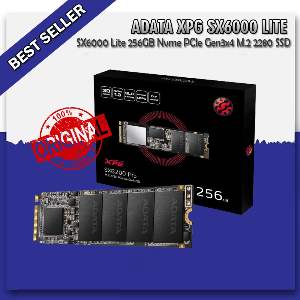 ADATA SX6000 Lite 256GB M.2 NVME R 1800MB/S W 1200MB/S