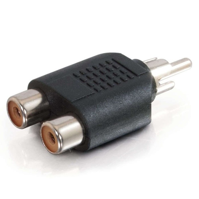 Jack Y RCA SPLITTER / 1 RCA MALE TO 2 RCA FEMALE