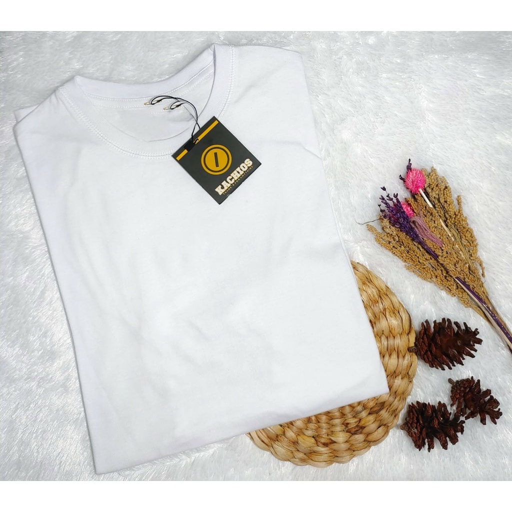 Kaos Pria Polos Distro Lengan Pendek Original Kachios Cotton Combed Premium