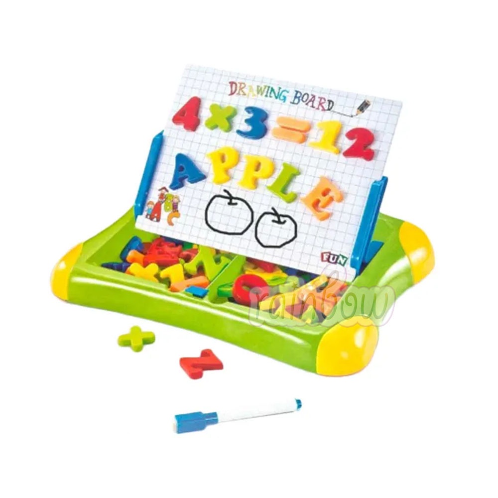 Papan Tulis Magnet 2 In 1 Mainan Edukasi Magnetic Learning Case Drawing Board Mainan ABC Huruf Angka Mainan Angka Magnetic Papan Tulis Magnetik Mainan Kekinian Media Belajar Hadiah Kado Anak Children Toys Playpad Magnetic