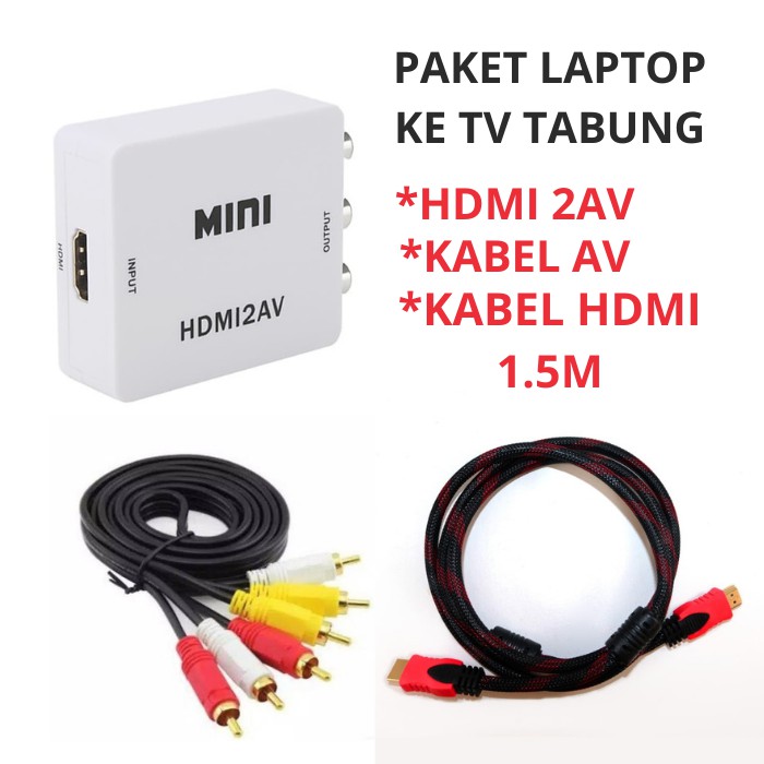 HdMi to AV + kabel HDMI + RCA/LR