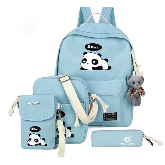 Backpack murah / tas ransel panda / ransel anak / ransel 4in1 / tas sekolah anak / ransel murah