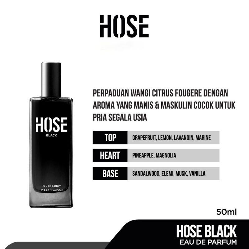 Hose Eau De Parfum Blue dan Black 50ml/BPOM