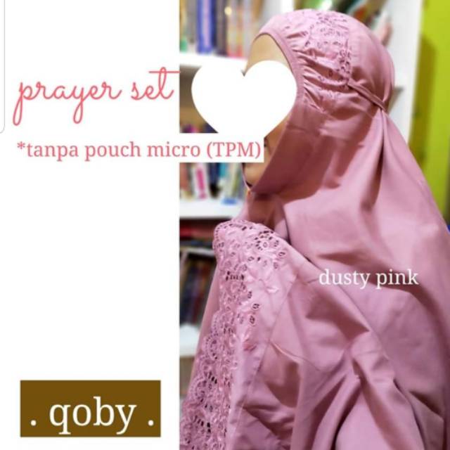 Mukena Bordir Qoby tanpa pouch micro