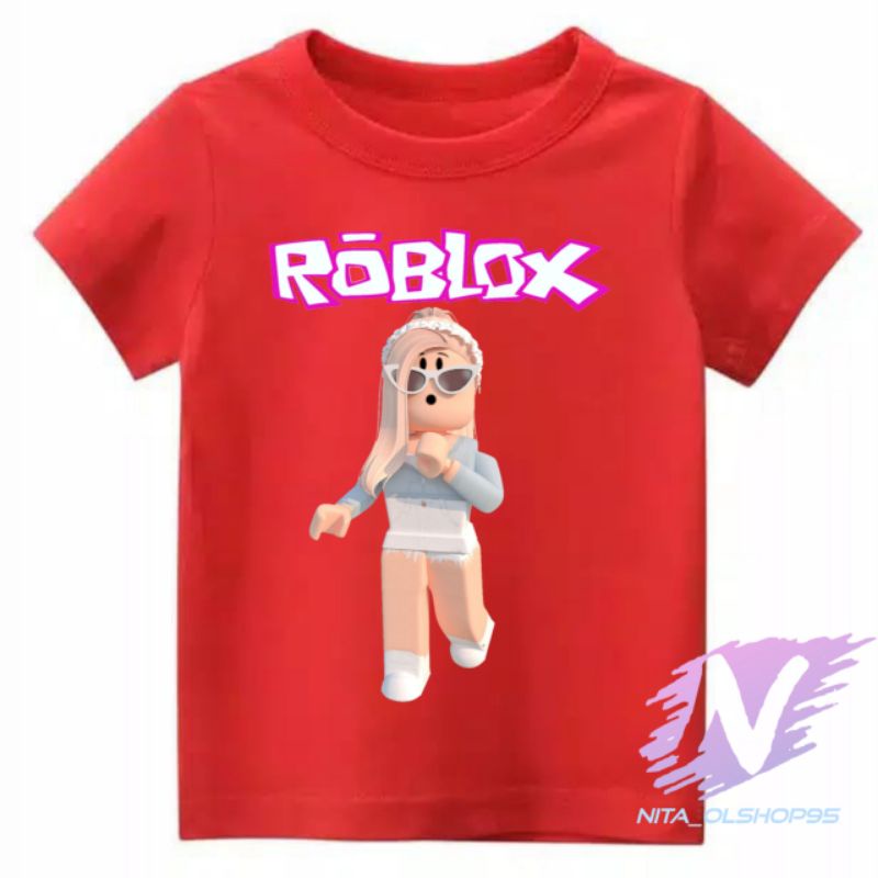 kaos roblox baju anak roblok charakter girl terbaru