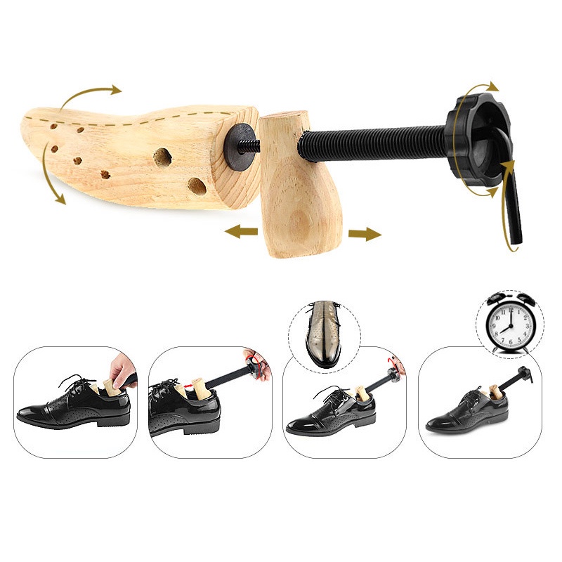 Shoes Stretcher Expander Shoe Bunion Pembesar Ukuran Sepatu Bahan Kayu  Pembentuk Boot Expander