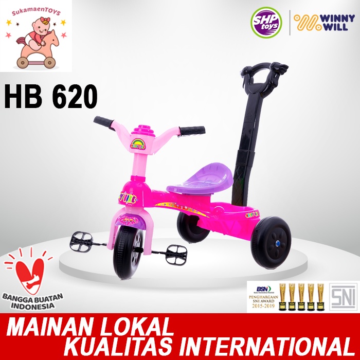 Mainan Anak Sepeda anak Tricycle HB 620 SHP toys Mobil dorong anak Bike ycle Gowes Kayuh Dorongan