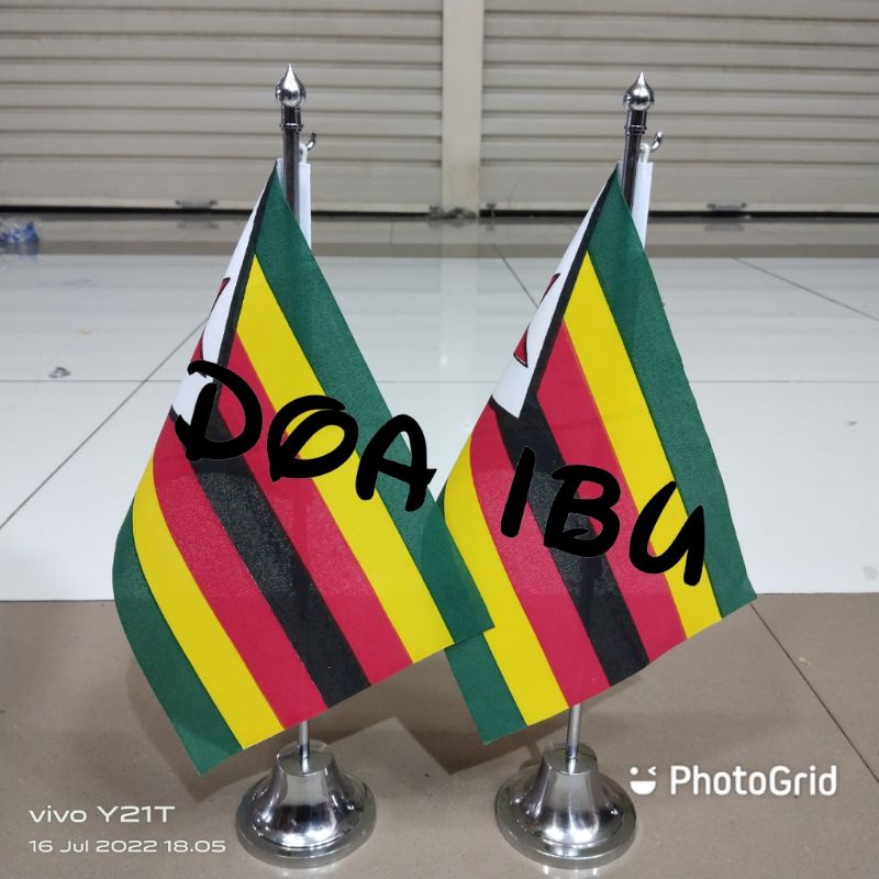 

best seller tiang stenlis meja+bendera ZIMBABWE ready stock