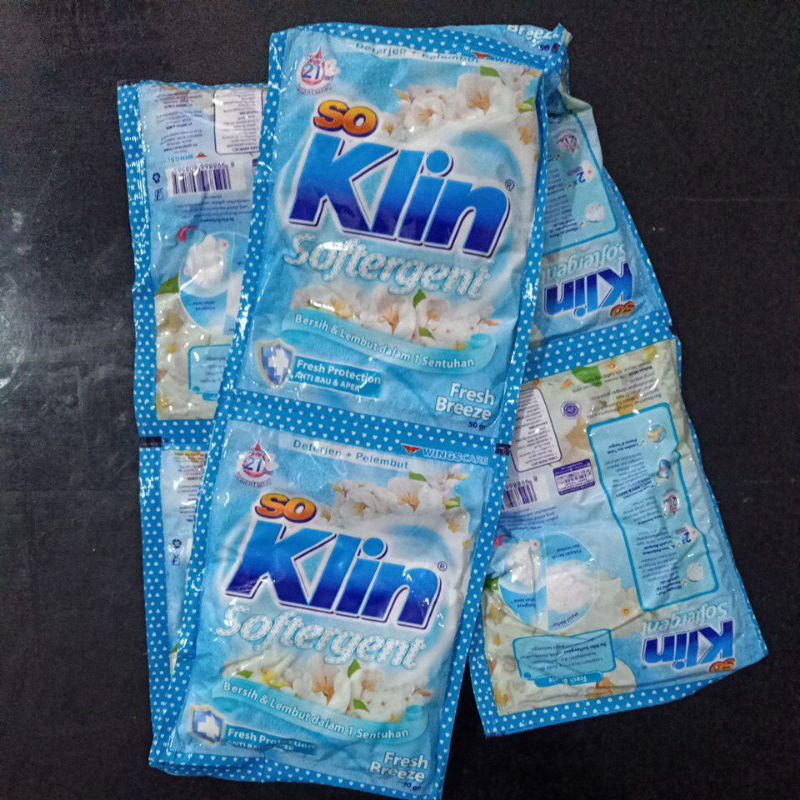 SOKLIN SOFTERGENT BUBUK RENCENG ISI 6PCS x50gram / BUBUK SACHET 1000
