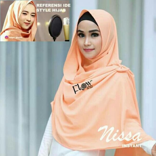 Jilbab Kerudung Hijab Pastan Pashmina Instan Polos Nisa Nissa Sabyan