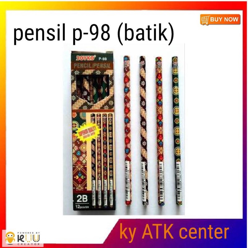

Pensil Kayu Joyko 2B P 98 ( Batik ) / Wooden Pencil P98 / P-98