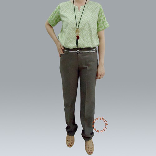 Celana Kerja Kantor Formal Wanita Dewasa Polos Kasual Bahan Kain Valerie Bisa COD Lovelybutik