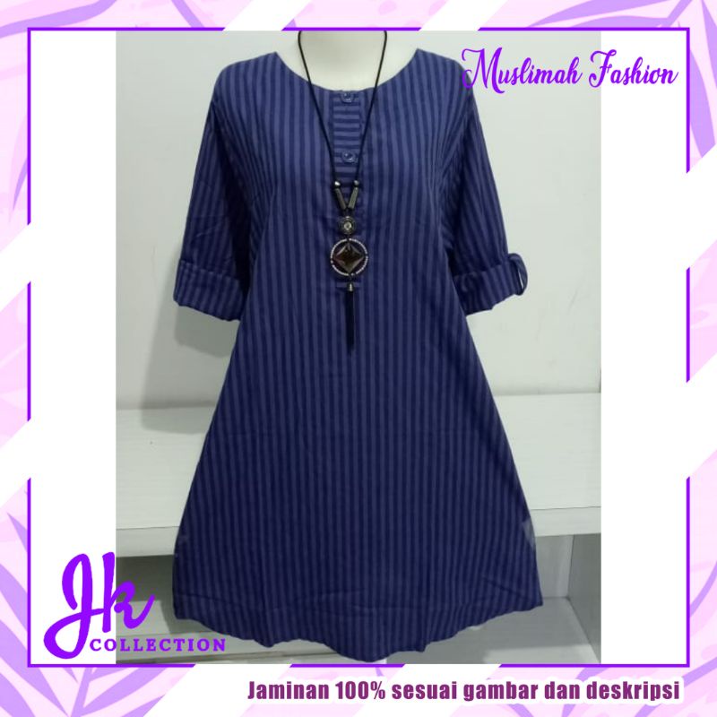 Tunik Oblong / Tunik Katun Kotak Kecil T.097 All Size LD 108Cm