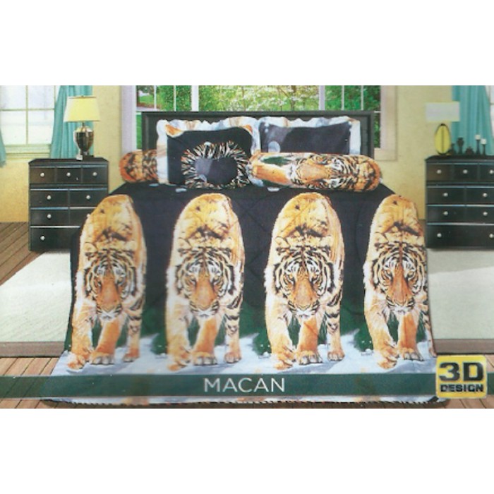 SPREI CALIFORNIA 180 B4 "MACAN" 4 BANTAL 2 GULING