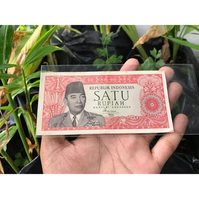 Uang Kuno 1 Rupiah Soekarno XF