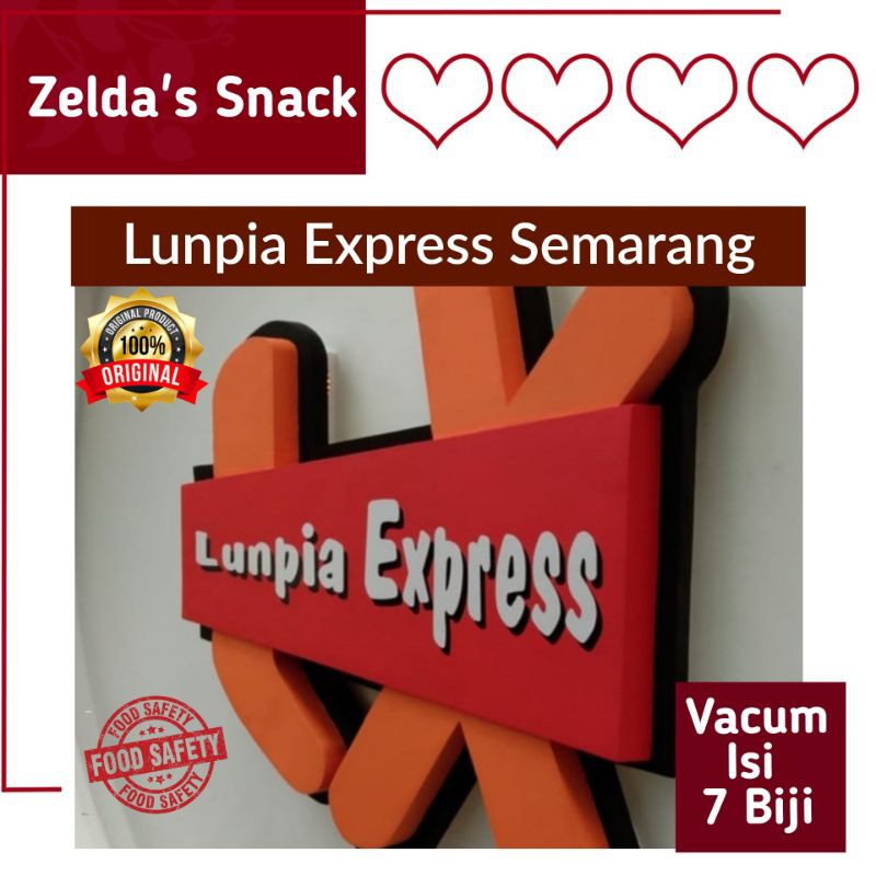 LUNPIA EXPRES SEMARANG  VACUM ISI 7 BIJI LUMPIA ASLI SEMARANG