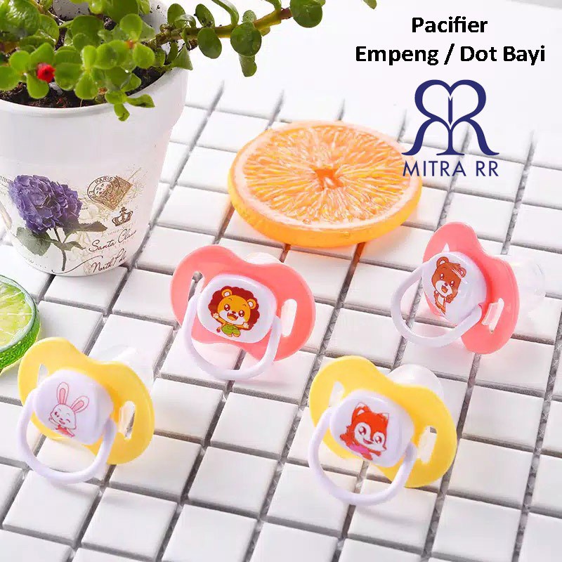 Empeng Dot Bayi / Pacifier / Soother Baby Silicone dengan Tutup-Pink