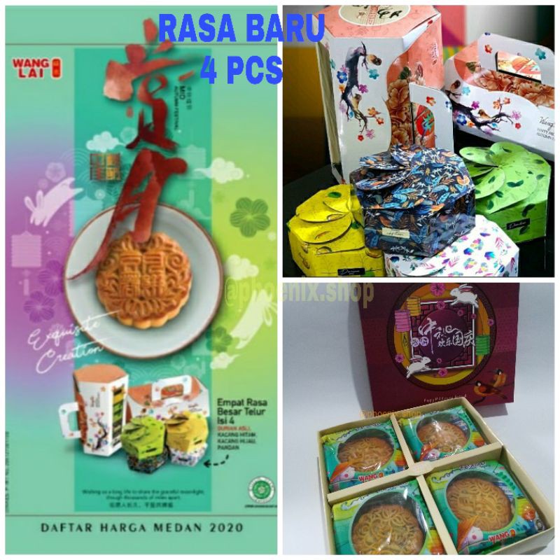 Kue Bulan WANGLAI MEDAN I Harga Grosir | Kue Bulan Halal | Rasa BARU isi 4pcs | TIONG CIU PIA