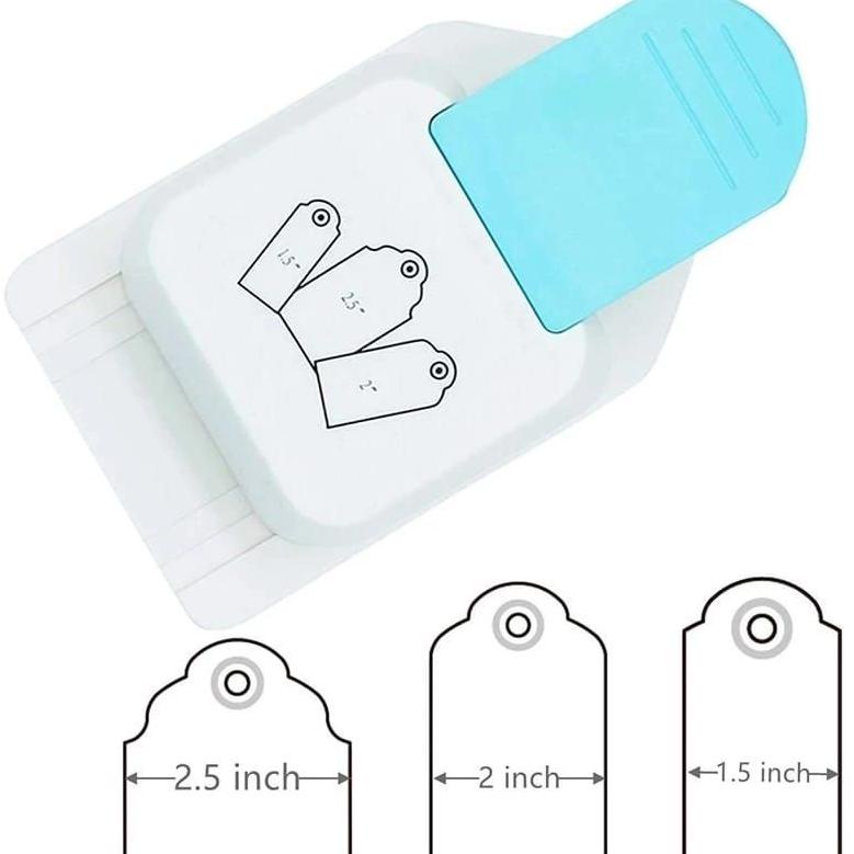 

[KODE PRODUK YKAGW3576] Tag Puncher Bookmark Embossing Gift Hang Tag Paper Punch 3 size in 1