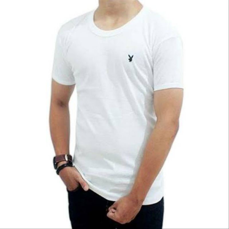 Kaos Dalam Pria Cowok Dewasa Oblong Crew Neck Murah Baju Daleman Polos Slimfit