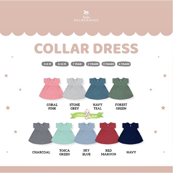 PNB212 DRESS ANAK LITTLE PALMERHAUS DRESS COLLAR