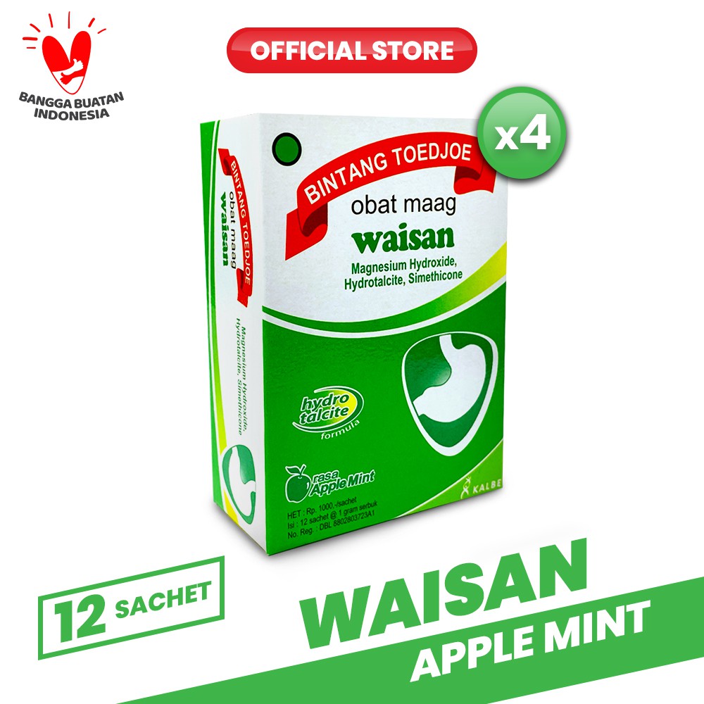 Bintang Toedjoe Obat  Maag  Waisan 4 Pack 48 Sachet 