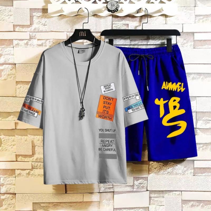 STELAN PRIA -SETELAN FASHION PRIA-SET COWOK  BAJU SET FORDE PRIA - SET BAJU KAOS DISTRO PRIA - BAJU SETELAN CELANA PENDEK + KAOS DISTRO BASIC COWOK - SET BAJU PRIA - STELAN OLAHRAGA PRIA- SET PAKAIAN PRIA TERBARU - BAJU PRIA FASHION KOREAN