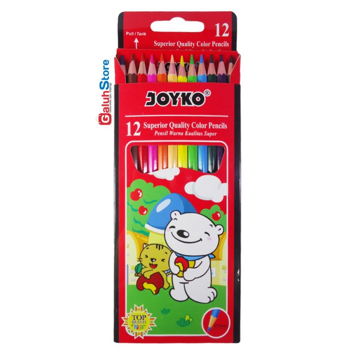 

WARNAPENSIL- JOYKO PENSIL WARNA 12 WARNA -PENSIL WARNA
