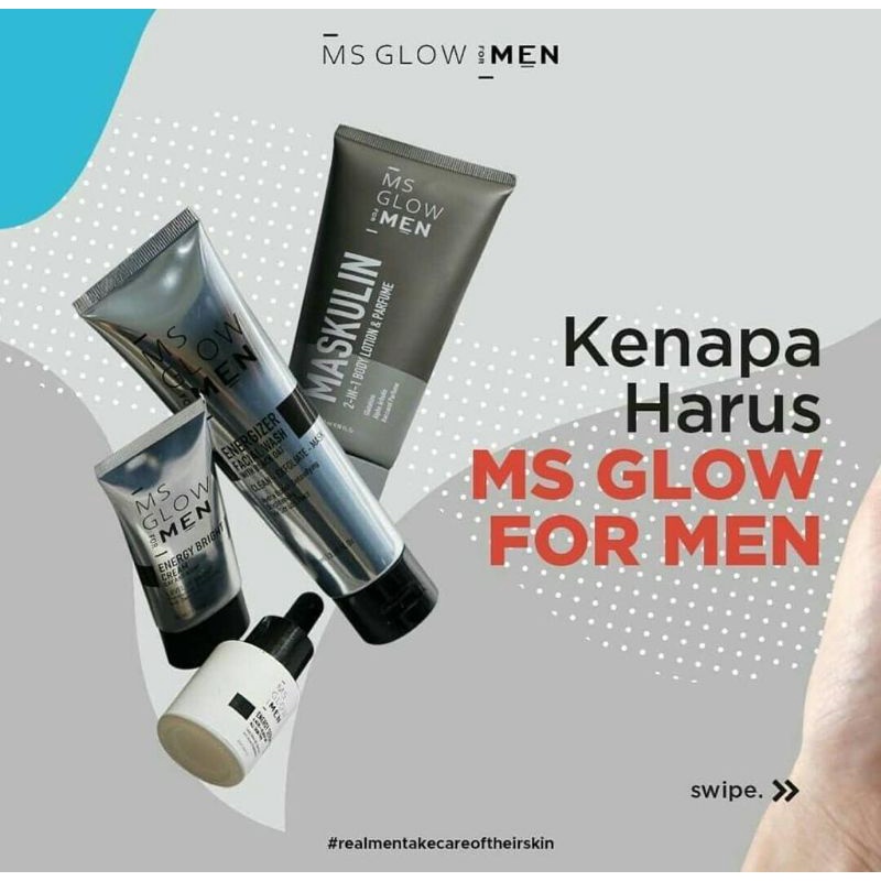 MS GLOW FOR MEN ORIGINAL PAKET WAJAH PRIA LENGKAP