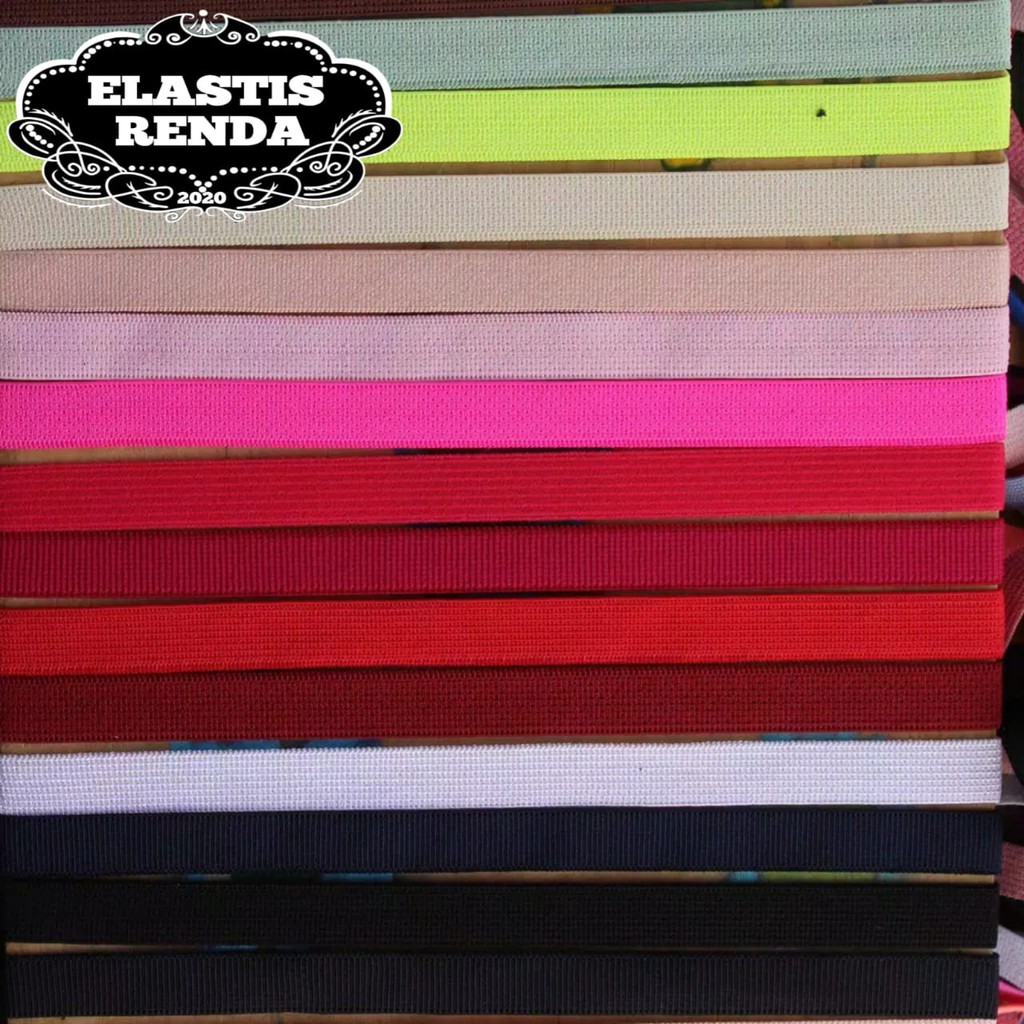 (Harga Per 15 Meter) Karet Masker Elastis Cantik Lebar 1 Cm