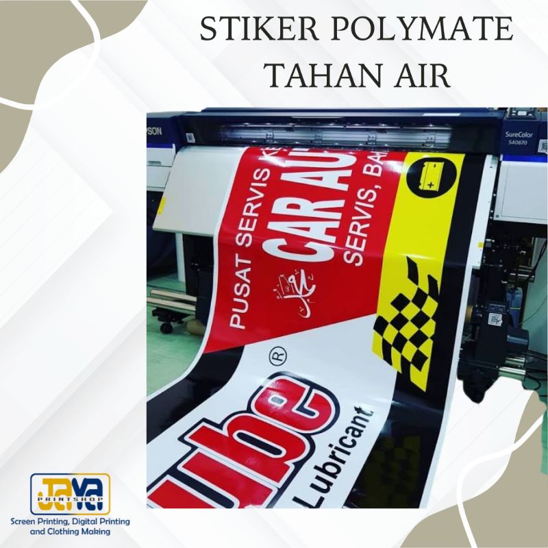 

Stiker Polymate Tahan Air + Laminasi