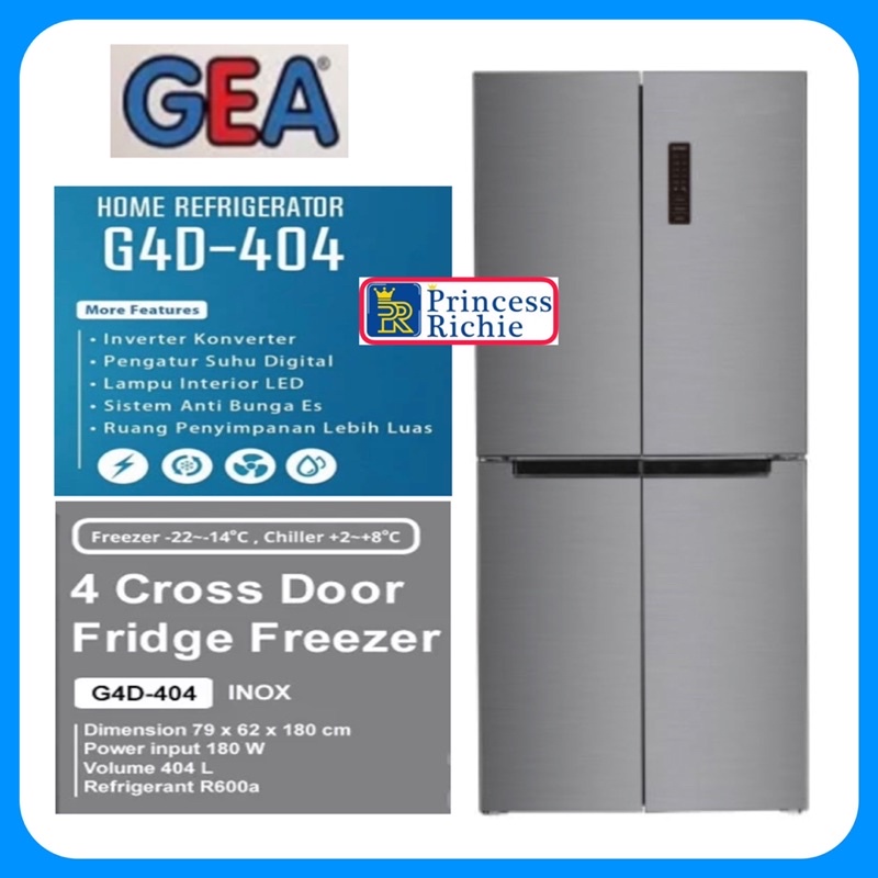 kulkas side by side Gea 4 pintu G4D 404