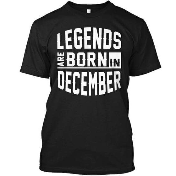 Kaos Tshirt Baju Combed 30S distro Legends Are Born In December