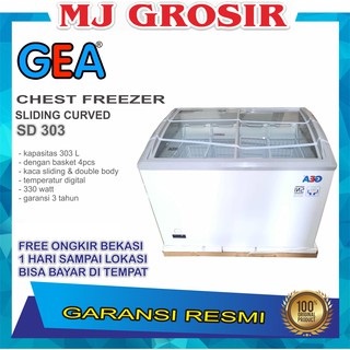 GEA SD 303 CHEST FREEZER BOX SD303 303 LITER LEMARI PEMBEKU SLIDING
