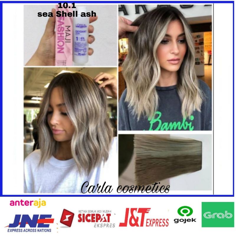 cat rambut Loreal majifashion 10.1sea Shell ash + oxidant L'oreal / pewarna rambut Loreal majifashio