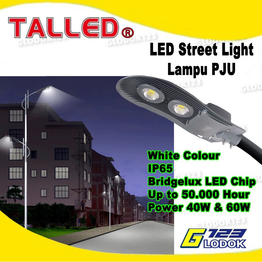 Lampu Jalan PJU LED 40W 60W Lampu Sorot