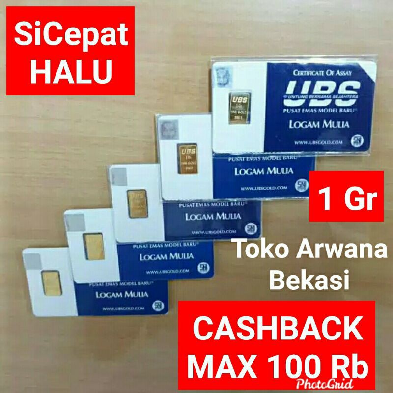 Emas Ubs 0,5 1 gram Logam Mulia LM UBS 0,5 1 gr 0,5gr 1gr 24k Emas Asli