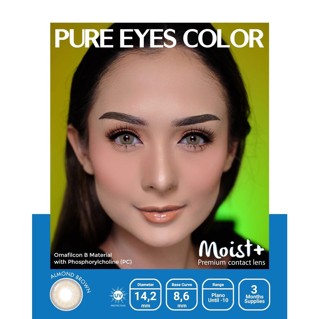 Softlens Warna Pure Eyes Color Moist+ Premium Contact Lens