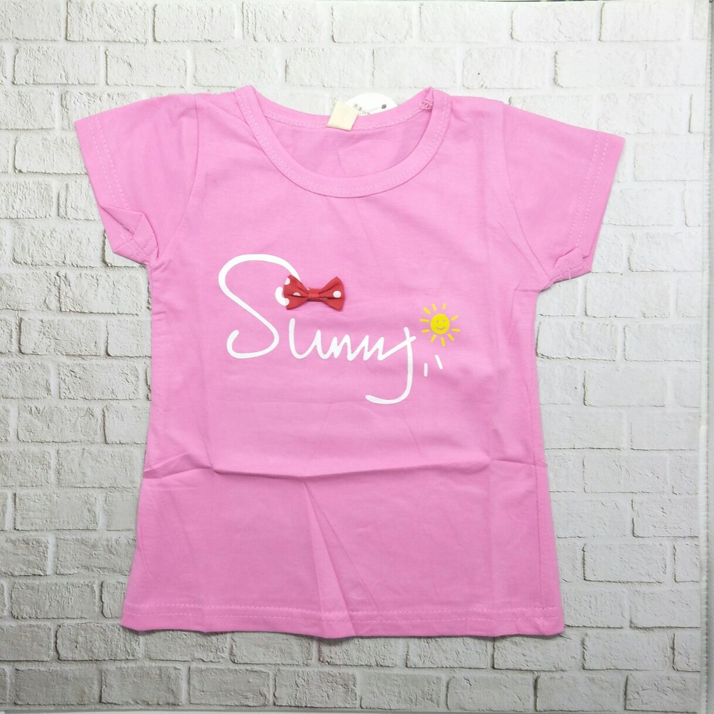 kaos / Baju anak permpuan unisex murah usia 1-5thn 100% import gambar SUNNY