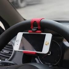 Car Steering Wheel Phone Socket Holder / Holder Stir dan Sepeda Motor / Holder Hp Universal Stir Mobil