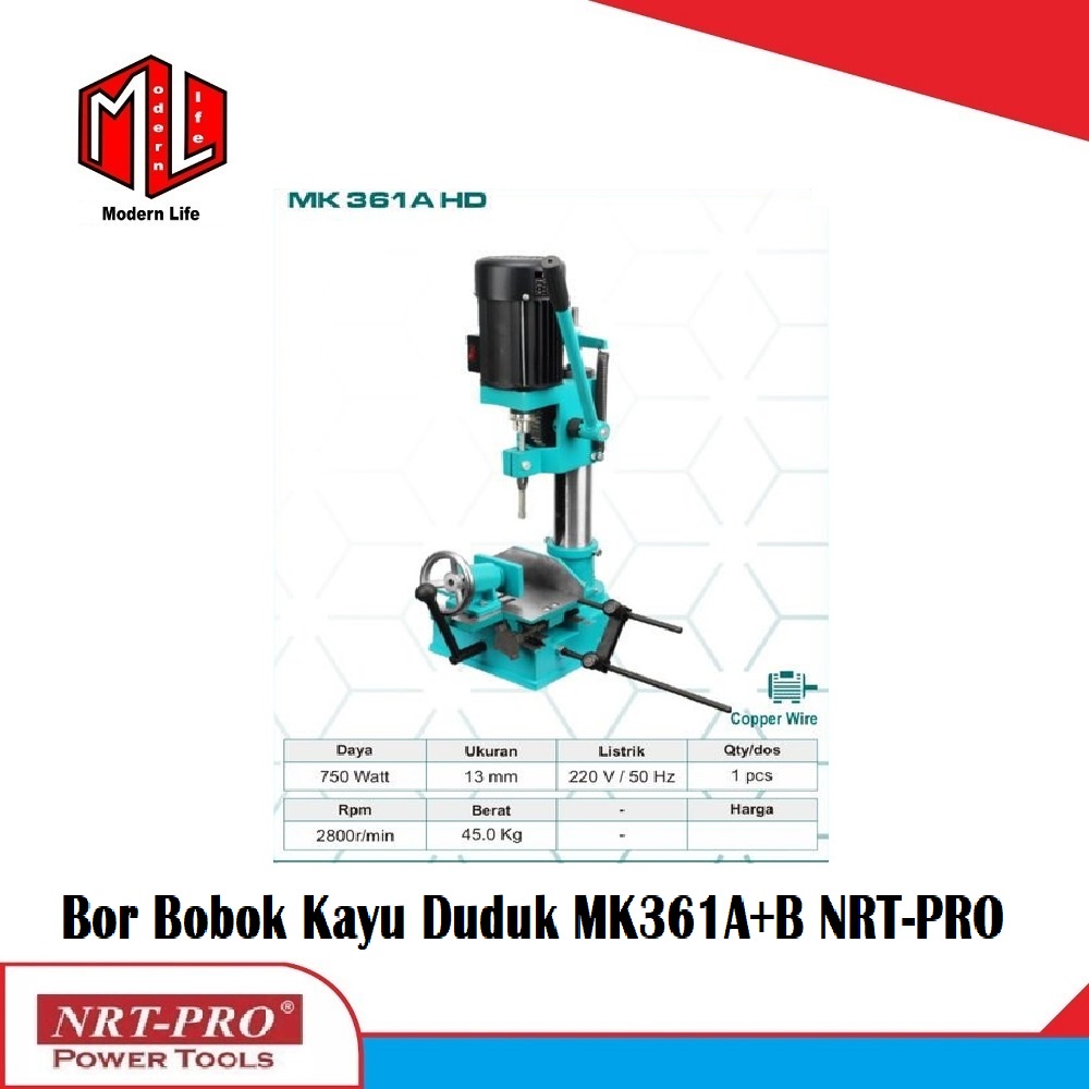 Mesin Bobok Kayu Mortiser MK-361A / Mortising Chisel MK361A