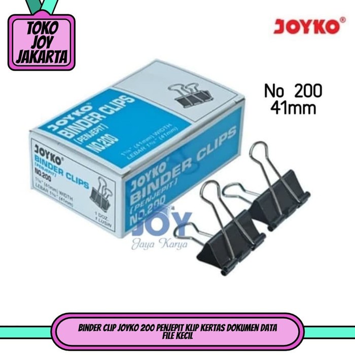 

Binder Clip 12pcs Joyko 200 Penjepit Klip Kertas Dokumen Data File Kecil