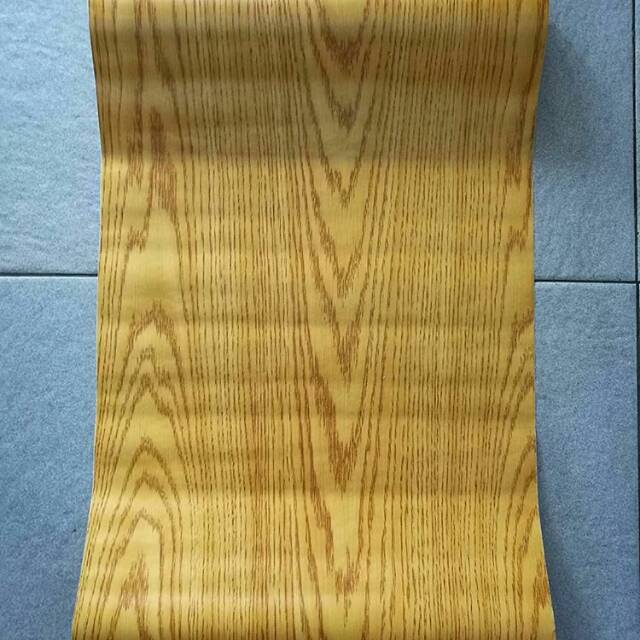 Walpaper dinding motif kayu palet kuning kombinasi cokelat