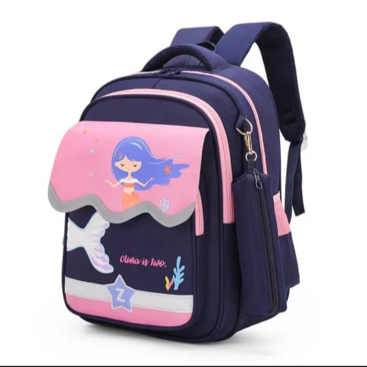 HANABI tas ransel sekolah 2in1 MERMAID tas sekolah cewek tas sekolah murmer tas traveling