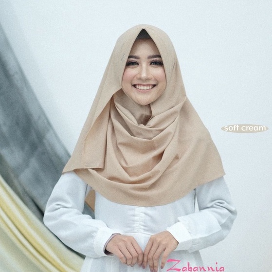PASHMINA INSTAN NAYA PASTAN ORIGINAL BY ZABANNIA HIJAB FASHION MUSLIM WANITA DEWASA BAHAN CREPE PREM