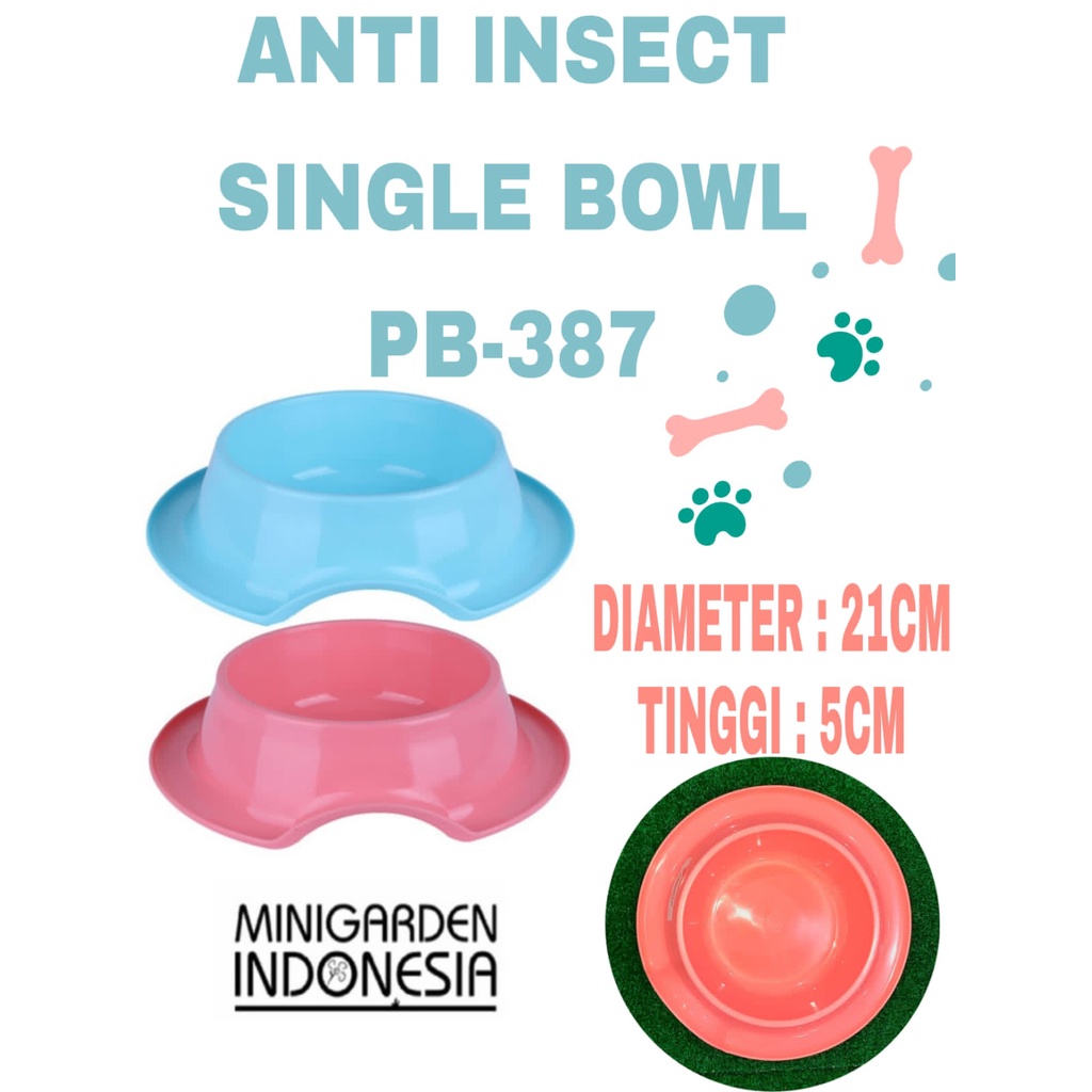 TEMPAT MAKAN ANJING ANTI INSECT PB 387 mangkok tempat minum hewan anti semut pet bowl single bowl