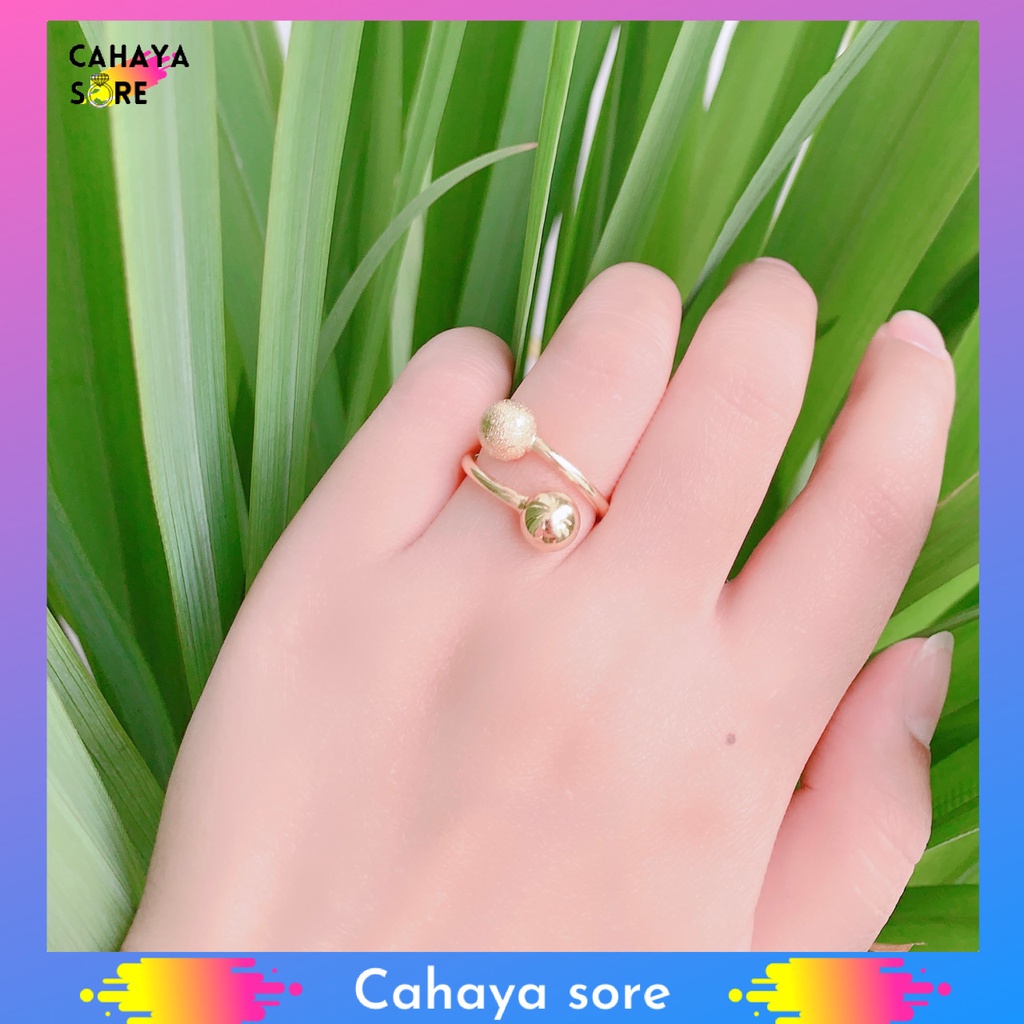 Cincin Xuping Gold Cincin Dewasa Model Boba CD52