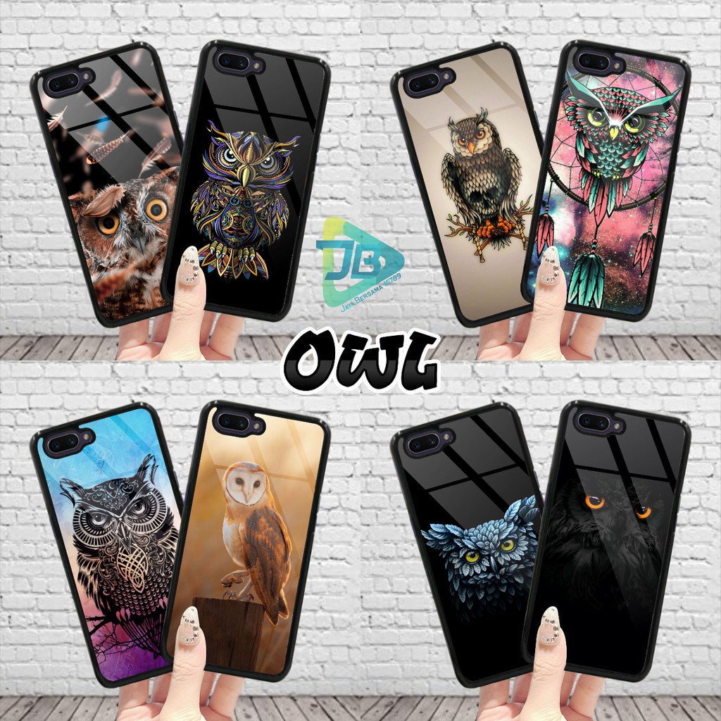 HARDCASE 2D GLOSSY OWL OPPO VIVO XIAOMI SAMSUNG REALME IPHONE ALL TYPE JB4663