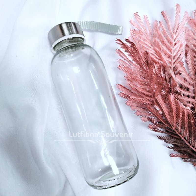 (Grosir/Ecer) Botol Kaca 420ml - Tumbler Kaca Polos - Botol Minum Kaca Bening